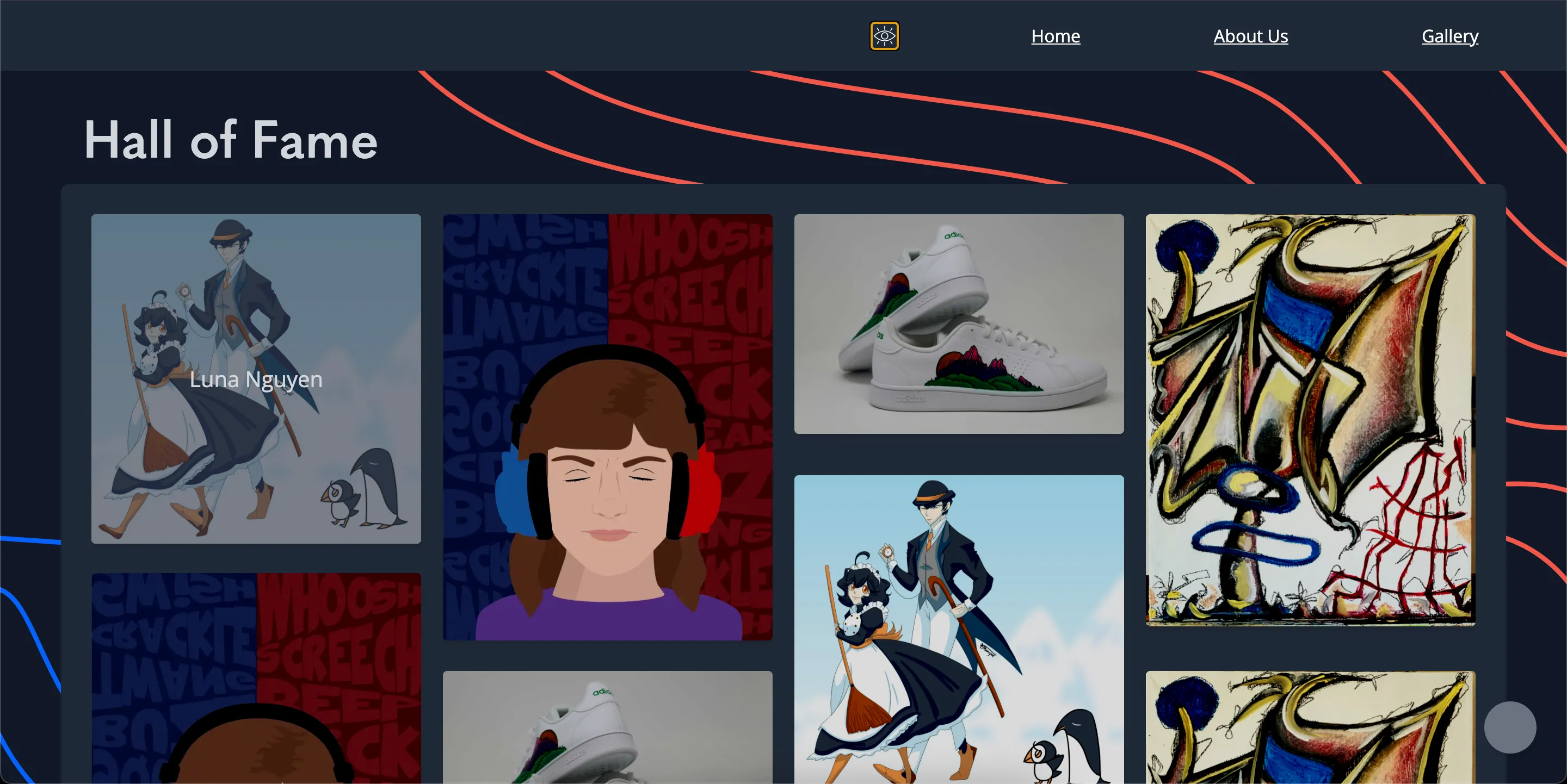 Screenshot or preview of project: Design Club Website