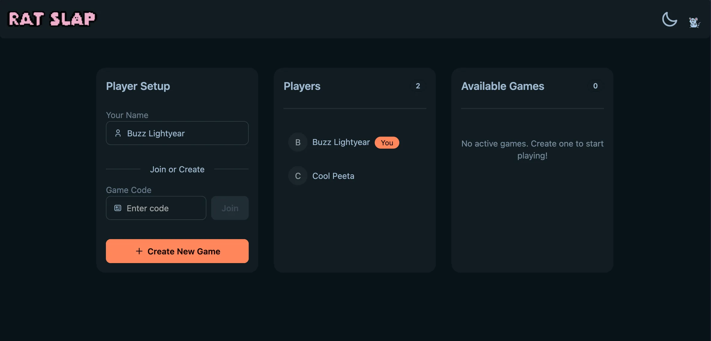 Screenshot or preview of project: Egyptian Rat Slap