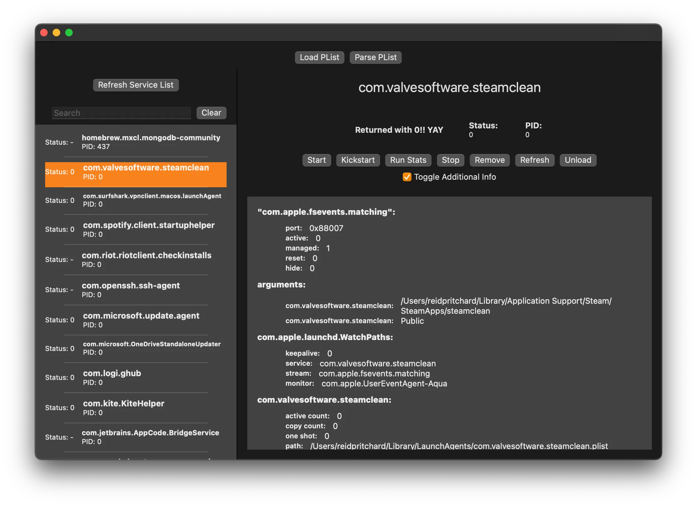 Screenshot or preview of project: LaunchCTL GUI